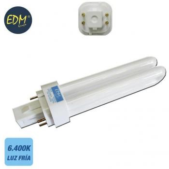 Bombilla bajo consumo PLD-4 26W 4 pins G24Q-3 6400K luz fría 16,9cm EDM