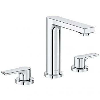 Mezclador de lavabo Kludi Zenta SL, instalación de tres orificios, con desagüe, acabado cromo