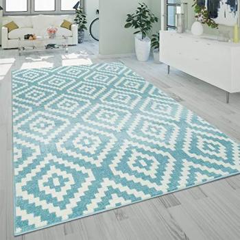 Alfombra Pelo Corto Moderna Motivo Étnico Gris Blanco 70x250 cm