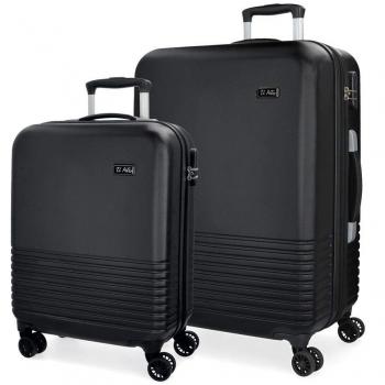 El Potro Ride Set de 2 maletas, 114 litros, 69 cm, Negro