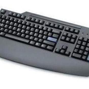 Lenovo Teclado Alemán Pro Full-size PS 2 Stealth Black - Teclado, PS/2, alemán, 185 x 453 x 34 mm, 10 - 40 °C, 8 - 80 %