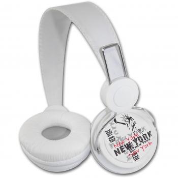 Auriculares de Diadema Inovalley CAQ NY (Blanco)