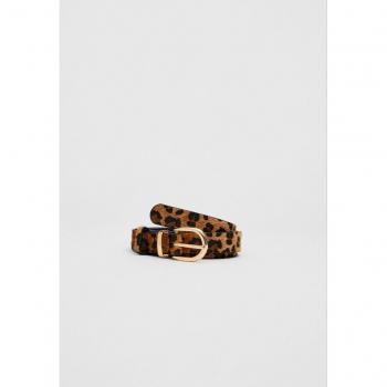 Leopard Print Belt - Light Camel 34/90