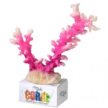 Módulo de Coral Staghorn Rosa/Blanco para Acuarios 19,5 x 13,5 x 6 cm