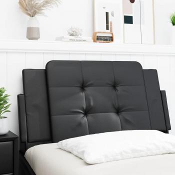 Black 100 cm Faux Leather Headboard Cushion