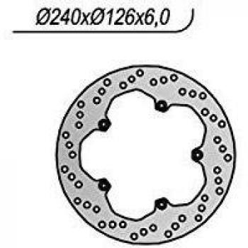 Disco de Freno NG Redondo Fijo 240x126x6,8 para Peugeot