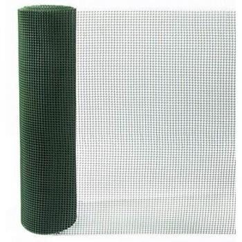 Rollo de malla plástica cuadrada verde