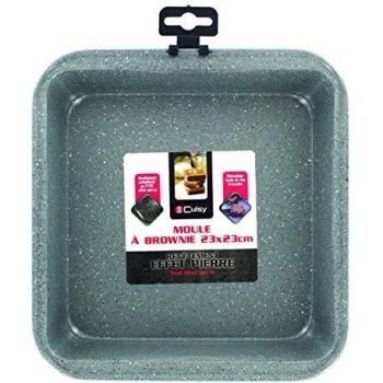 Cuisy KC2237-Molde para Brownie Otro Efecto Piedra, 23 x 23 x 5 cm