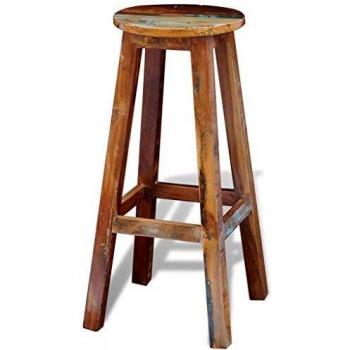 vidaXL Bar Stool Solid Reclaimed Wood
