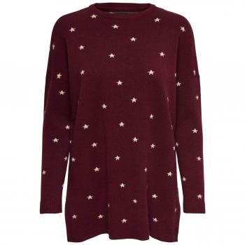 Onlsabina L-S Long Pullover Kn - S, Chocolate TRUFF