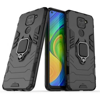 Funda Magnética con Anillo para Móvil Xiaomi Redmi Note 9, Carcasa Antigolpes Resistente Rígida Dura con Tecnología de Absorción de Golpes