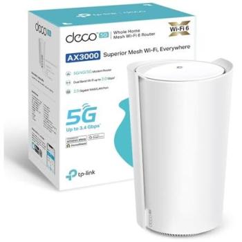 Router TP-Link Deco X3000-5G LTE - Wi-Fi 6 AX3000, Tecnología 5G, Puerto WAN/LAN de 2.5 Gbps, Soporte Mesh y Antenas Externas
