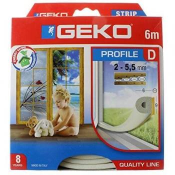 Burlete adhesivo EPDM perfil D, blanco, 6x6m x 9mm (2x3m)