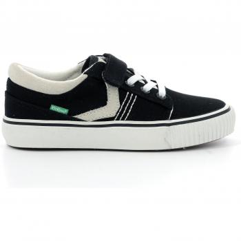 Deportivas Kickers Kickslidi 960240-30 para Niña y Niño en color Negro y Blanco