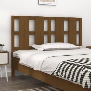 Cabecero para cama madera maciza de pino marrón miel 140,5x4x100 cm