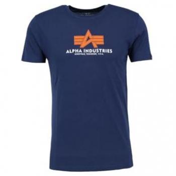 Camiseta Básica Alpha Industries Hombre Azul Marino Talla L