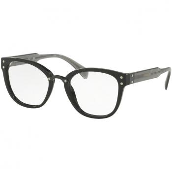Miu Miu MU04QVA Asian Fit 1AB1O1 Gafas Recetadas para Mujer Negras