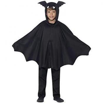 Smiffy's capa de Murciélago para niños de 4 a 9 años, colo negro, Talla M