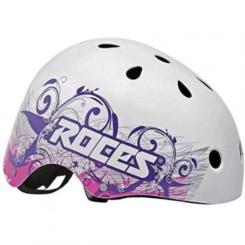 Roces Casco Tattoo Aggressive Blanco Mujer Adulto - Casco de patinaje, diseño agresivo, color blanco, talla ajustable para adulto, adecuado para mujeres