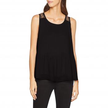 Vero Moda Vmgudrun SL Top, Camiseta sin Mangas para Mujer, Negro Black, 38