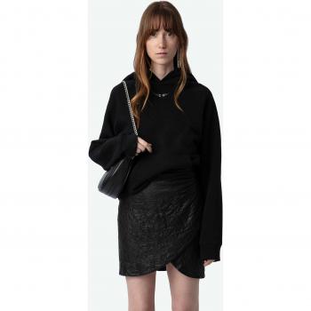 Zadig & Voltaire Women's Black Rhinestone Wings Hoodie Size M