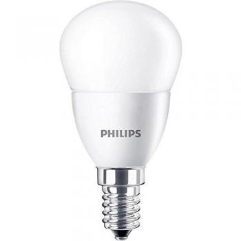 Philips Lighting Bombilla gota Vela LED de luz cálida, 4 W/25 W, casquillo E14, Blanco, 1 unidad