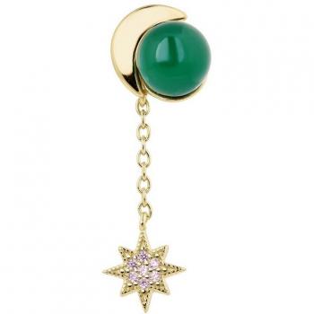 Piercing Earcandy Soma en Plata 925 con baño de oro 18k