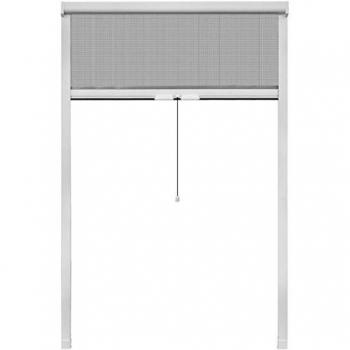 vidaXL Mosquitera Red Enrollable Fina Ventanas 120x170cm Malla Anti Mosquitos