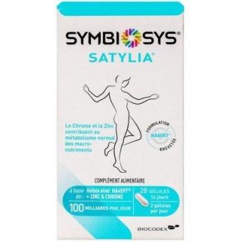 Symbiosys Satylia 28 Gélules - Suplemento alimenticio, formulado con ingredientes naturales, diseñado para ayudar a mantener el equilibrio intestinal y mejorar la digestión, contiene prebióticos y probióticos, envase de