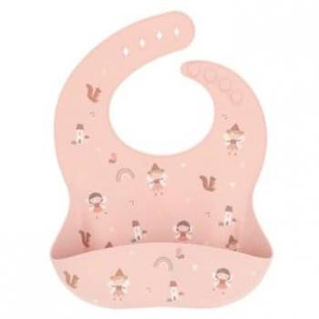 Babero de Silicona Wild Fairies con Bolsillo Recogemigas - Flexible, Portátil y Apto para Lavavajillas - Libre de BPA, PVC y Ftalatos - Ideal para Bebés a Partir de 6