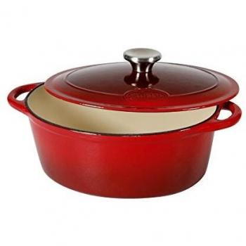 Sitram 710839 - Cacerola (hierro, color crema y rojo), forja, rojo/beige, 27 x 21 x 11.5 cm