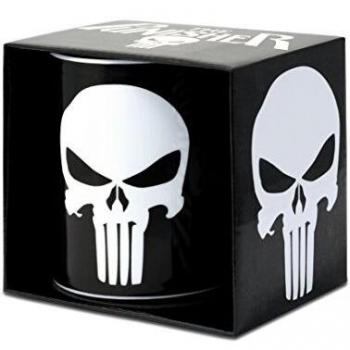 Logoshirt El Castigador Taza de Cafe - Punisher - Marvel Comics Taza - Antihéroe Taza para Té - Negro - Diseño Original con Licencia