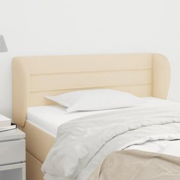 Cabecero de tela color crema 103x23x78/88 cm vidaXL