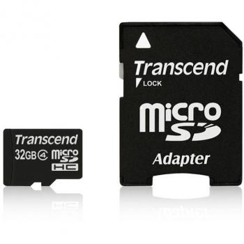 Transcend TS32GUSDHC4 32GB MicroSDHC Clase 4 con adaptador