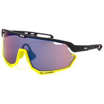 Fila Unisex Stylish Sunglasses, Matt Grey Frame with Pink Lenses, One Size