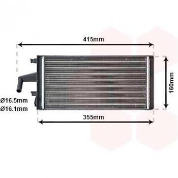 Radiador de calefacción VAN WEZEL 28006096 con características de alto rendimiento, diseño eficiente, fácil instalación y compatibilidad con múltiples modelos de vehículos