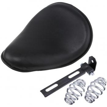 Anzene Cuero Motocicleta Custom Solo primavera soporte asiento duro inferior