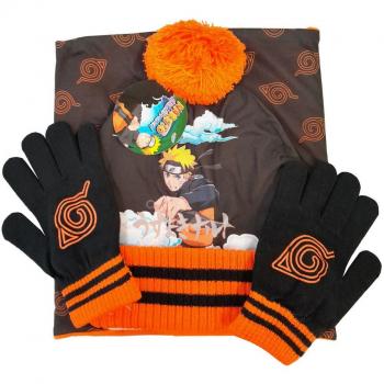 Naruto Beanie, Neck Warmer, and Gloves Set