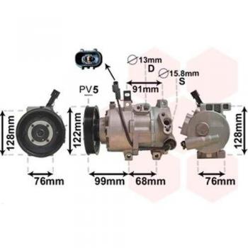 Compresor de Aire Acondicionado Internacional para Hyundai I40 11+ - Referencia 97701-3Z000, Modelo 8200K296