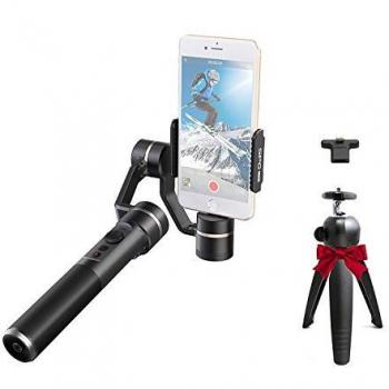 Feiyu Tech SPG - Gimbal de 3 ejes para Smartphone y Cámara deportiva, 8 horas, iPhone y Android compatible, bluetooth, color negro