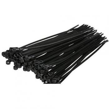 Seachoice 50-14171 Brida de Nylon con Ojal 203 mm para Fijar Mazo Cables, Negro