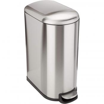 Cubo de basura Kitchen Move Acero 40 L, cubo de basura de cocina de pedal, capacidad de 40 litros, diseño moderno en acero inoxidable, tapa con sistema de pedal para apertura manos libres