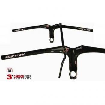 Massi X Carbon Manillar integrada, Deportes y Aire Libre, Negro, Potencia de 110mm