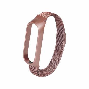 Pulsera Metálica Contact Oro Rosa para Mi Band 5/6 - Correa de reloj elegante, material metálico, diseño ajustable, compatible con Xiaomi Mi Band 5 y 6