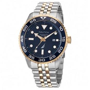 Reloj Nautica NAPPBF140 - Reloj de pulsera resistente al agua 10 ATM, diámetro de 43 mm, movimiento de cuarzo, vidrio mineral, incluye estuche oficial