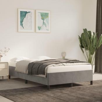 Cama solar sin colchón gris claro 120x200 cm terciopelo con estructura de cama de terciopelo gris claro 120x200 cm Vidaxl