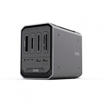 SanDisk Professional Pro-Dock 4, Estación de Acoplamiento con Cuatro Compartimentos y Conectividad Thunderbolt 3