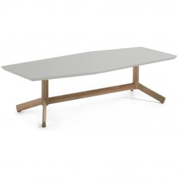 Kave Home Mesa Centro Tropid, natural y gris