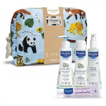 Mustela - Set Neceser Jungla con 4 Productos Esenciales para Bebé