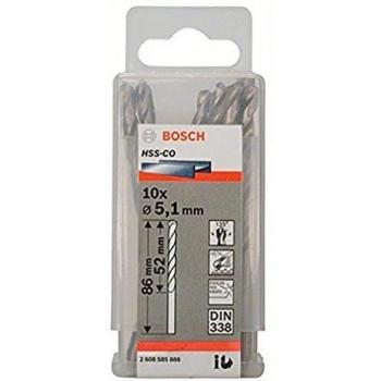 Bosch 2 608 585 886 - Pack de 10 brocas metálicas HSS-Co, DIN 338